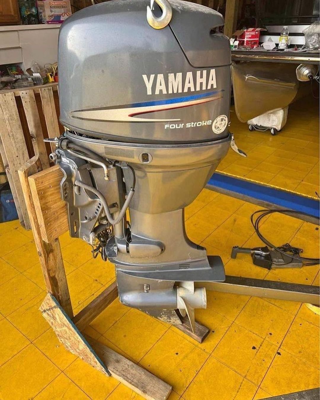 2002 Yamaha 50 HP 4-Stroke Remote Controls Outboard Motor