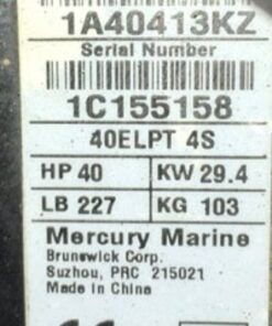 2018 Mercury 40 HP 4-Stroke 20'' Shaft Remote Steer Outboard Motor