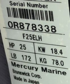2019 Mercury 25 HP 4-Stroke 20'' Shaft Tiller Outboard Motor
